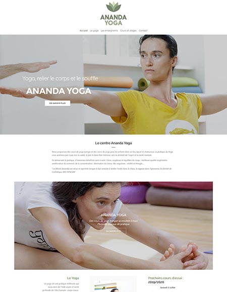 Site vitrine standard salle de Yoga