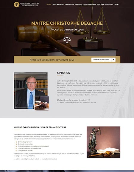 Site vitrine responsive Christophe Degache Avocat