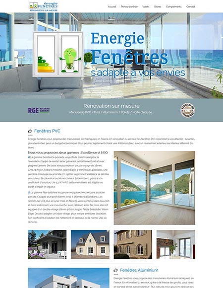 Refonte web-design Energie Fenetres