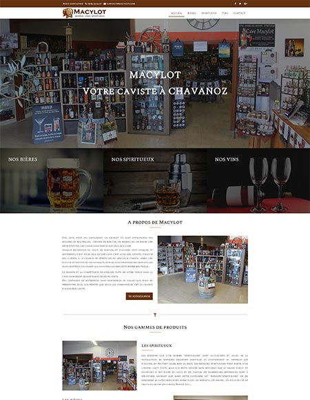 Site vitrine standard Macylot Caviste